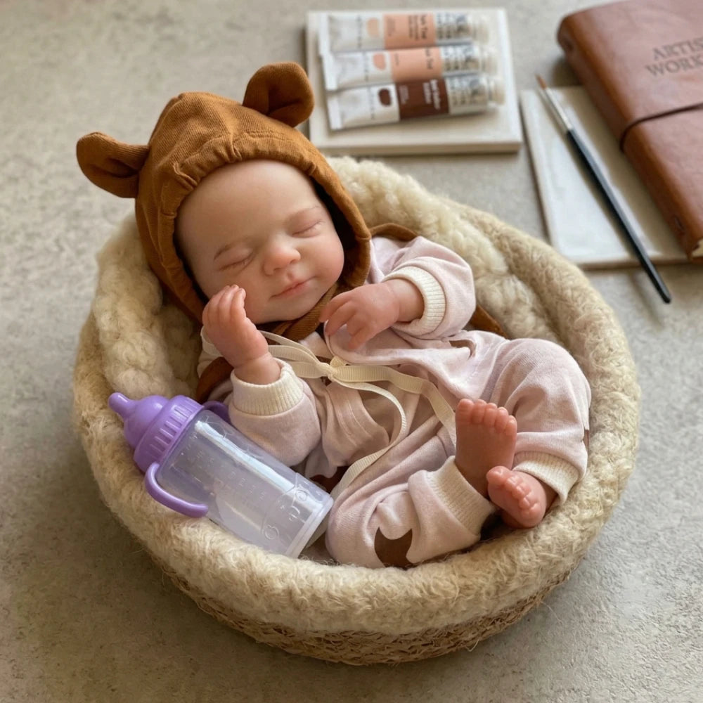Muñeca bebé reborn de silicona suave de 13 pulgadas | El regalo de cumpleaños perfecto