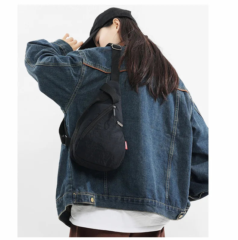 Versatile Nylon Zipper Waist Pack | Stylish Chest Bag for All