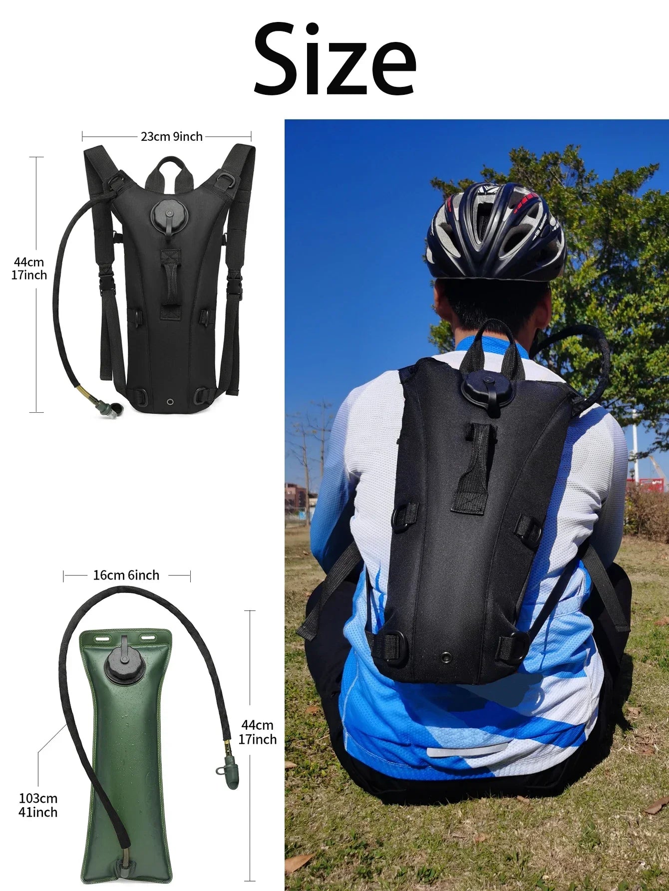 Outdoor Hydration Pack 3L Waterproof Backpack for Active Adventures