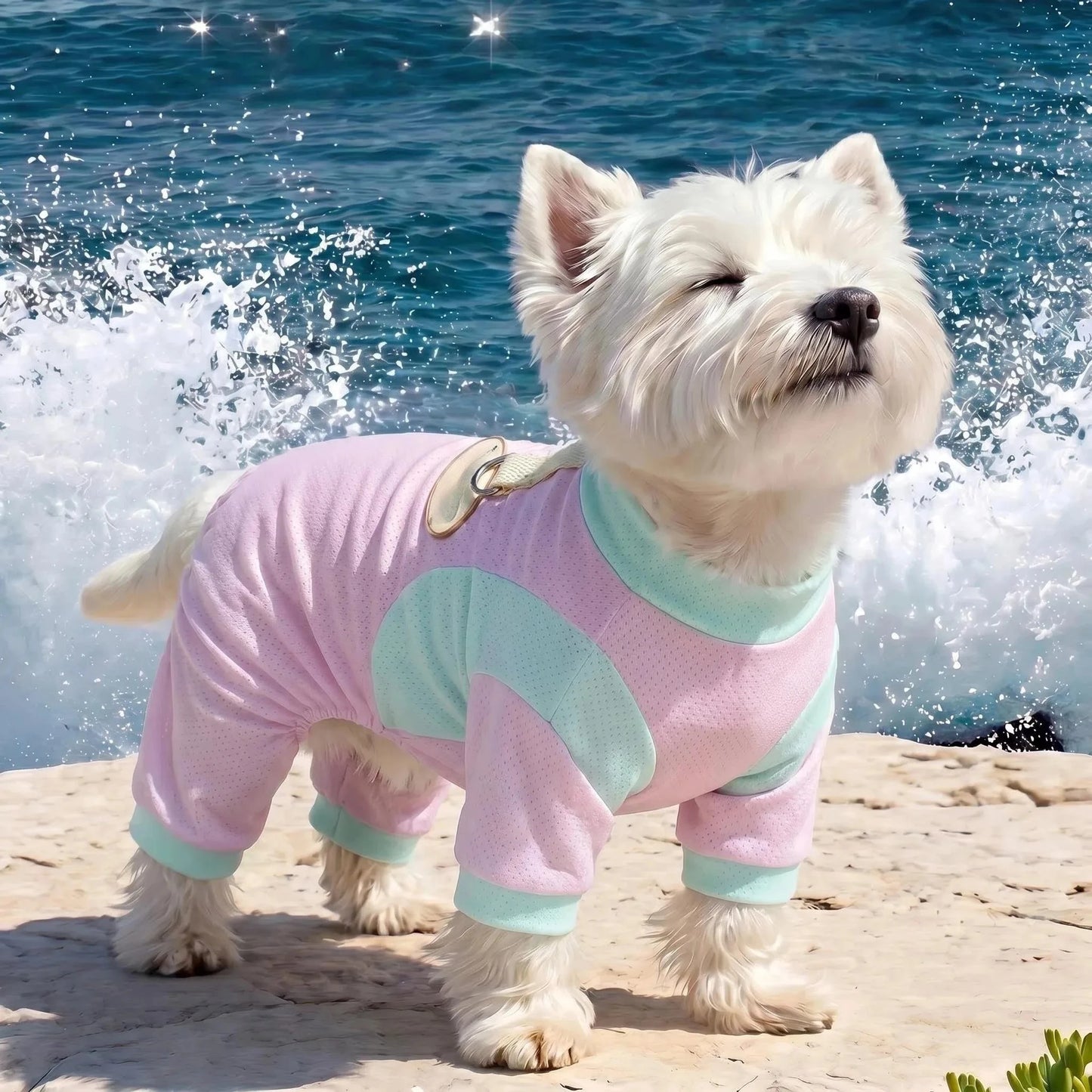 Summer Dog Cooling Jumpsuit | Breathable Quick-Drying Pet Vest