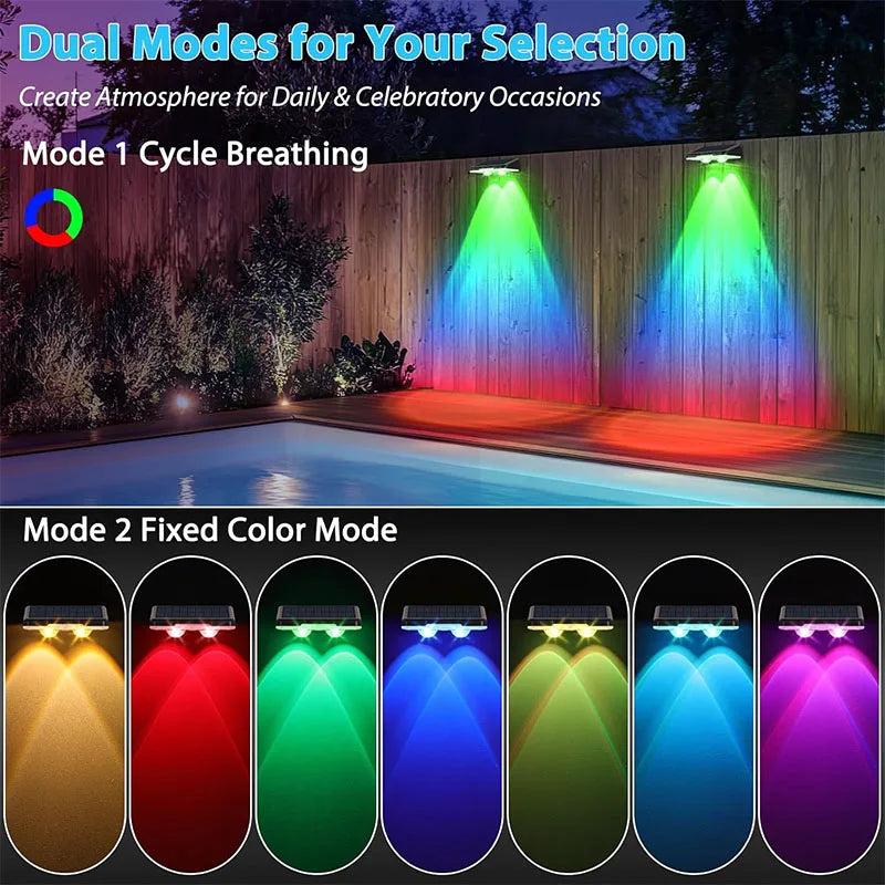 Stylish Solar Powered LED Fence Lights | Waterproof Outdoor Decor
