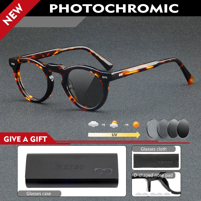 Personalized Retro Round Frame Anti Blue Light Glasses - 2026