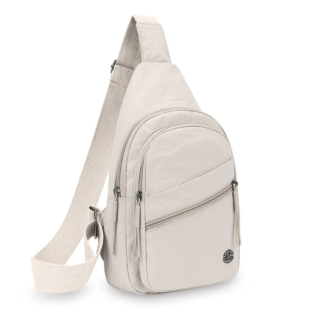 Spacious Waterproof Crossbody Bag | Lightweight Solid Color Messenger