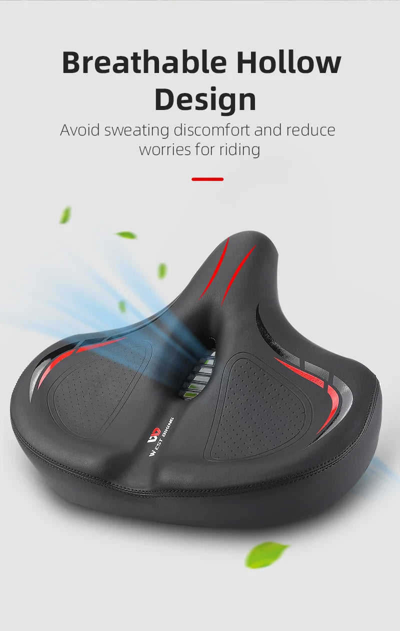Oversize Comfortable Bicycle Saddle | Breathable Bike Seat Cushion