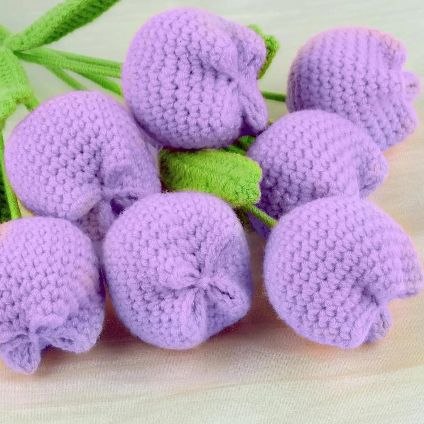 Handmade Crochet Flowers Bouquet | Vibrant Knitted Tulips