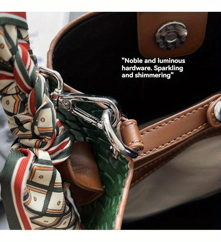 Bolso de cubo chic para mujer | Bolso de mano tejido de moda para cada ocasión