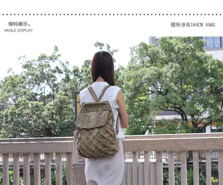 Multifunctional Leather Backpack for Women | Large Capacity Travel Bag