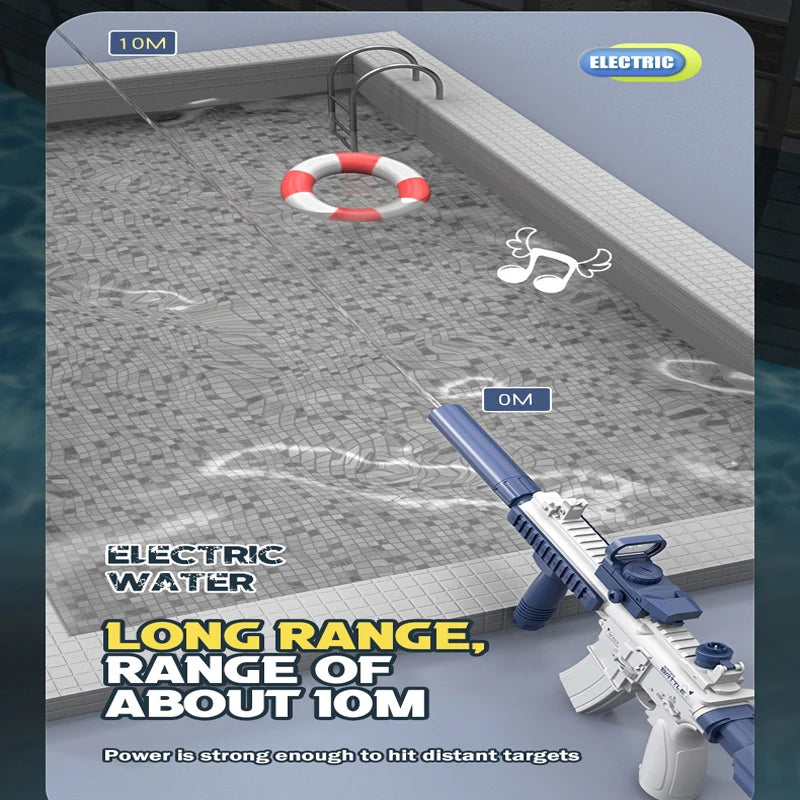 Electric Water Gun Pistol | Long Range Fun for Kids