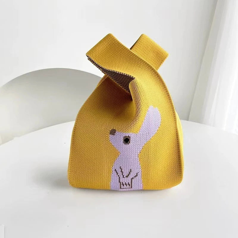 Handmade Mini Knitted Tote Bags | Portable Spring Summer Handbags