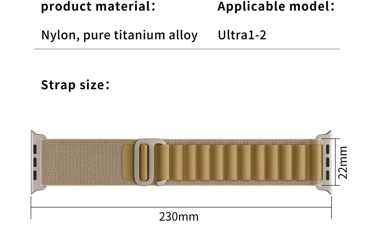 High-Quality Nylon Strap Alpine Loop for Smartwatch | Comfort & Style