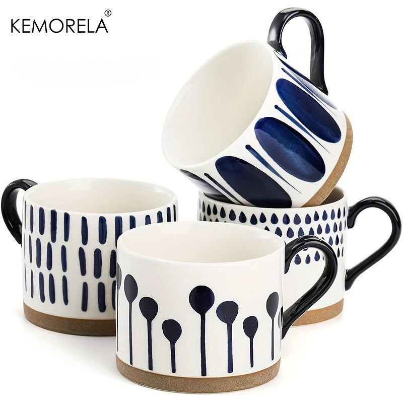 Hand-Painted Ceramic Coffee Mugs | Stylish & Microwave Safe