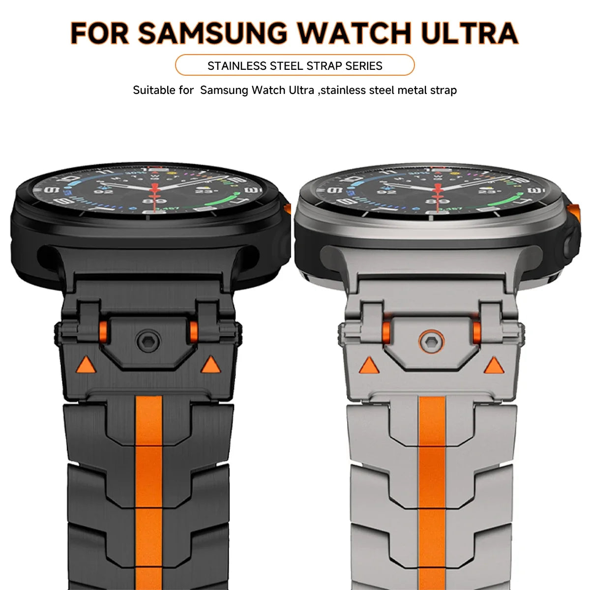 Luxury Stainless Steel Strap for Galaxy Watch 7 Ultra 47mm