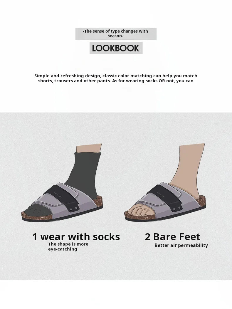 Men's Color-Block Slide-On Sandals | Comfortable Summer Mules