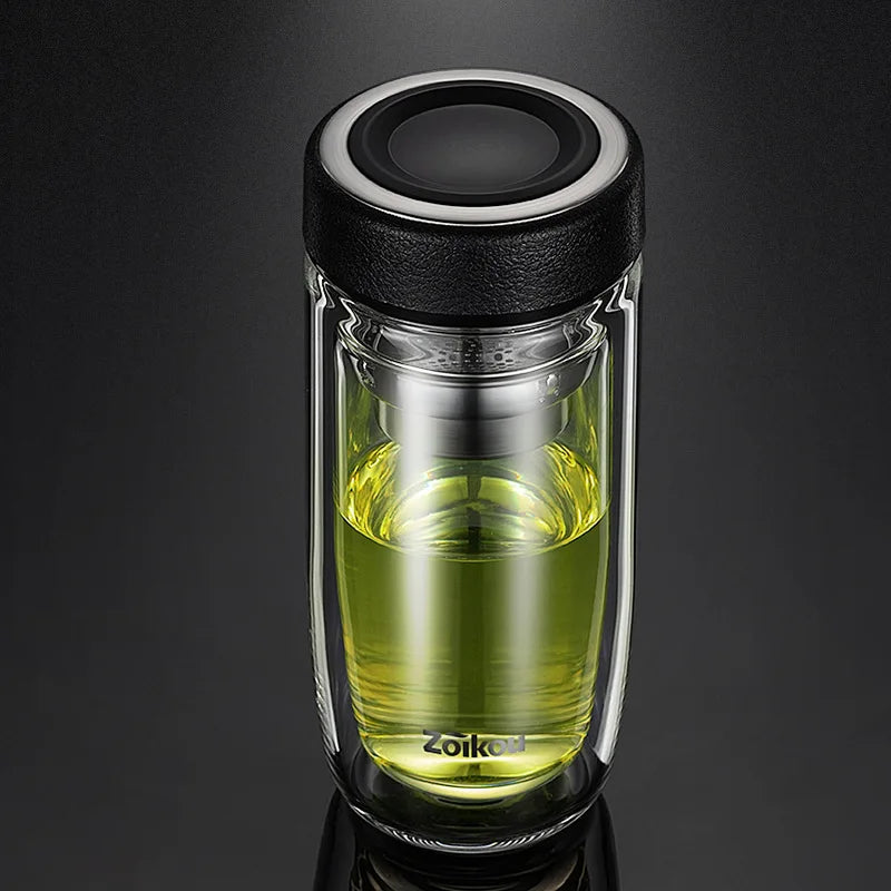Portable Glass Tea Infuser Tumbler | Eco-Friendly Water Bottle