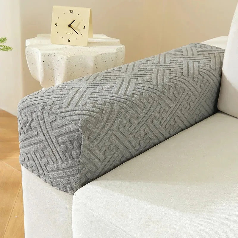 Stretchy Jacquard Armrest Covers | Stylish Sofa & Chair Protectors