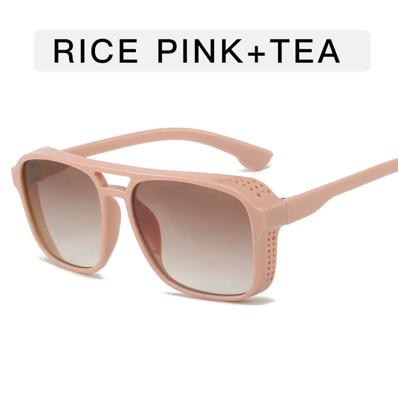 Classic Steampunk Style Sunglasses | Retro Square Sunglasses