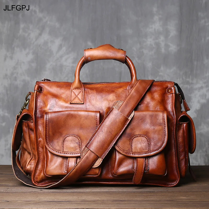 Vintage Handbag | Genuine Leather Crossbody Bag for Men