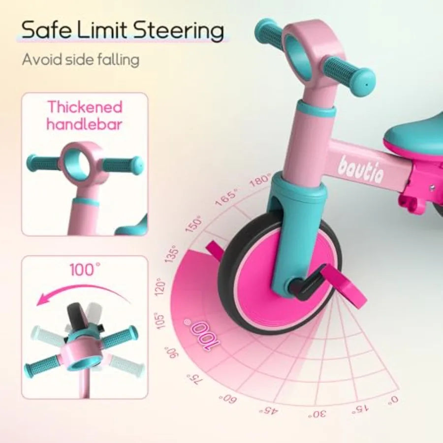 5-in-1 Tricycle with Push Handle for Toddlers | Perfect Adventure
