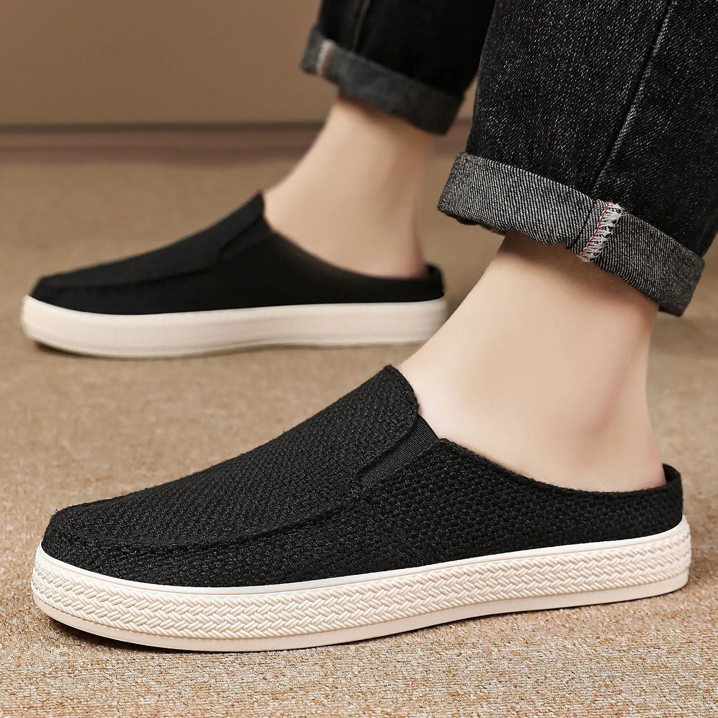 Men's Summer Breathable Half Slippers | Comfortable Casual Shoes