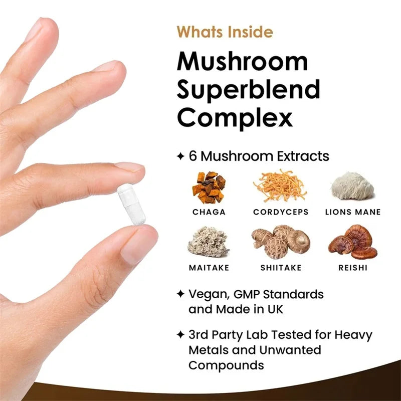 Mushroom Super Blend Complex for Brain & Immune Support