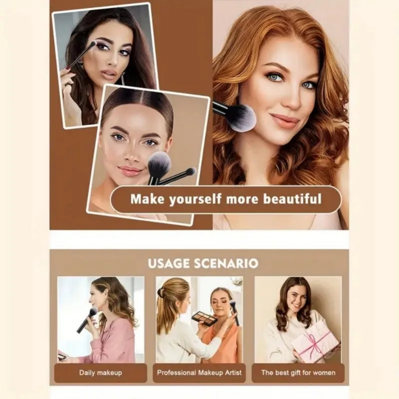 9PCS Multifunctional Makeup Brush Set with Beauty Egg for Flawless Looks