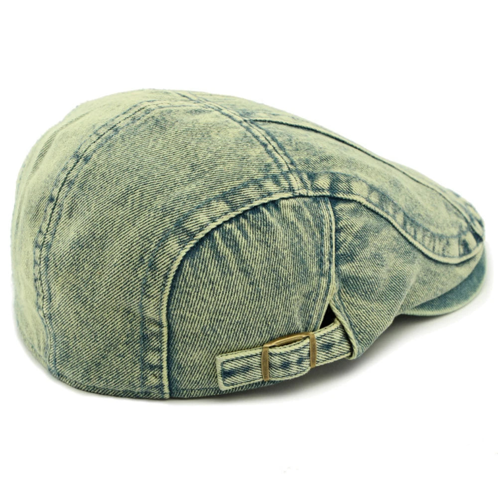 Unisex Adjustable Denim Beret Hat | Stylish Artist Cap