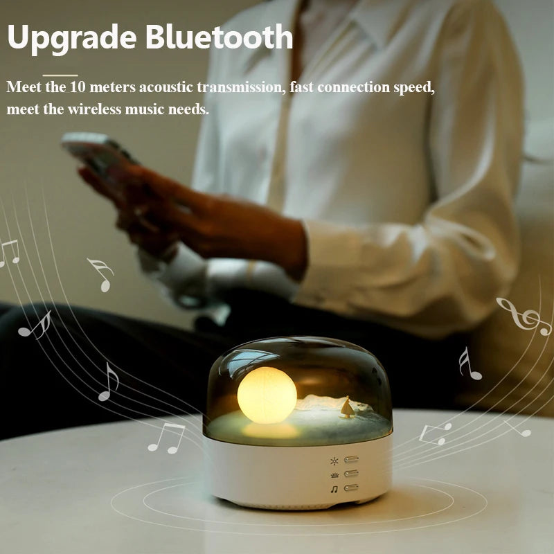 Mini Portable Bluetooth Speaker with Dimming Ambient Light