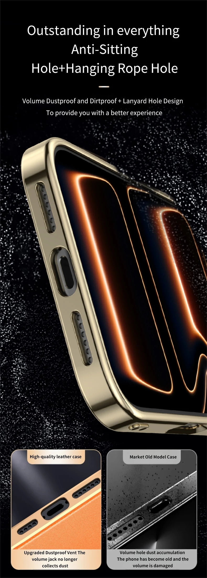 Funda de lujo de piel para iPhone | Protección total de la lente