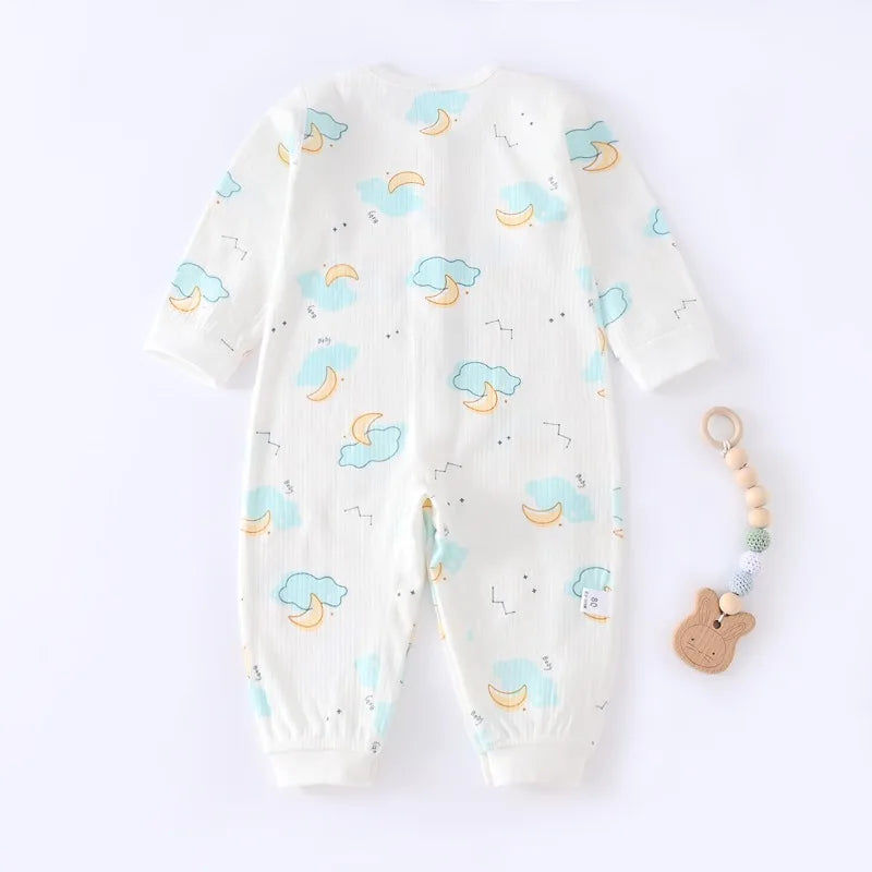 Cute Newborn Baby Romper | Soft Cotton Moon Pattern Bodysuit