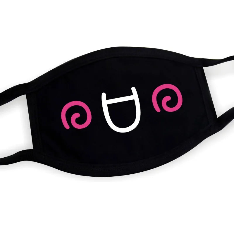 Funny Expression Anime Party Mouth Face Mask | Unisex Kawaii Mask