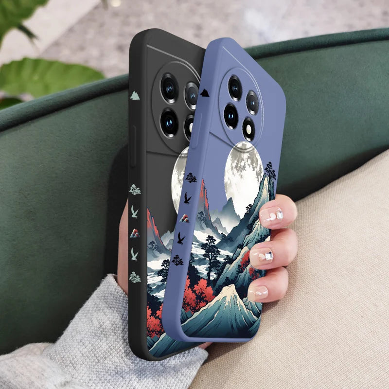 Smoke Mountain Phone Case For Oneplus 13 13R 12 12R 11 11R 10 10R 10T 9R 9RT 9 8T 8 7 7T Pro 5G Liquid Silicone Cover