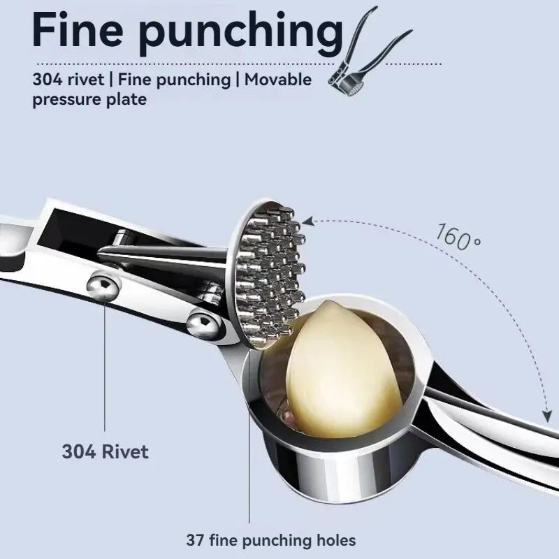 Multifunctional Garlic Press | Durable Stainless Steel Kitchen Tool