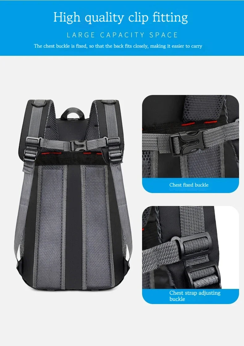 Men's Waterproof Nylon Backpack | Versatile Outdoor Travel Bag