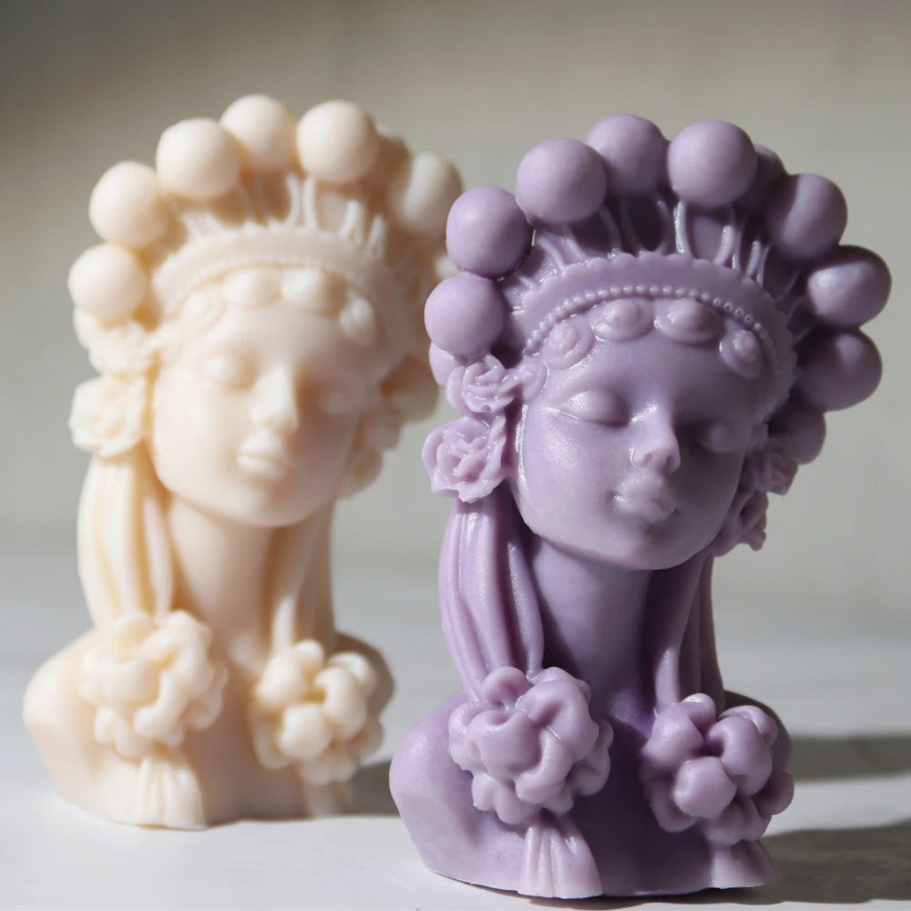 3D Female Portrait Candle Silicone Mold | Perfect for Home Decor