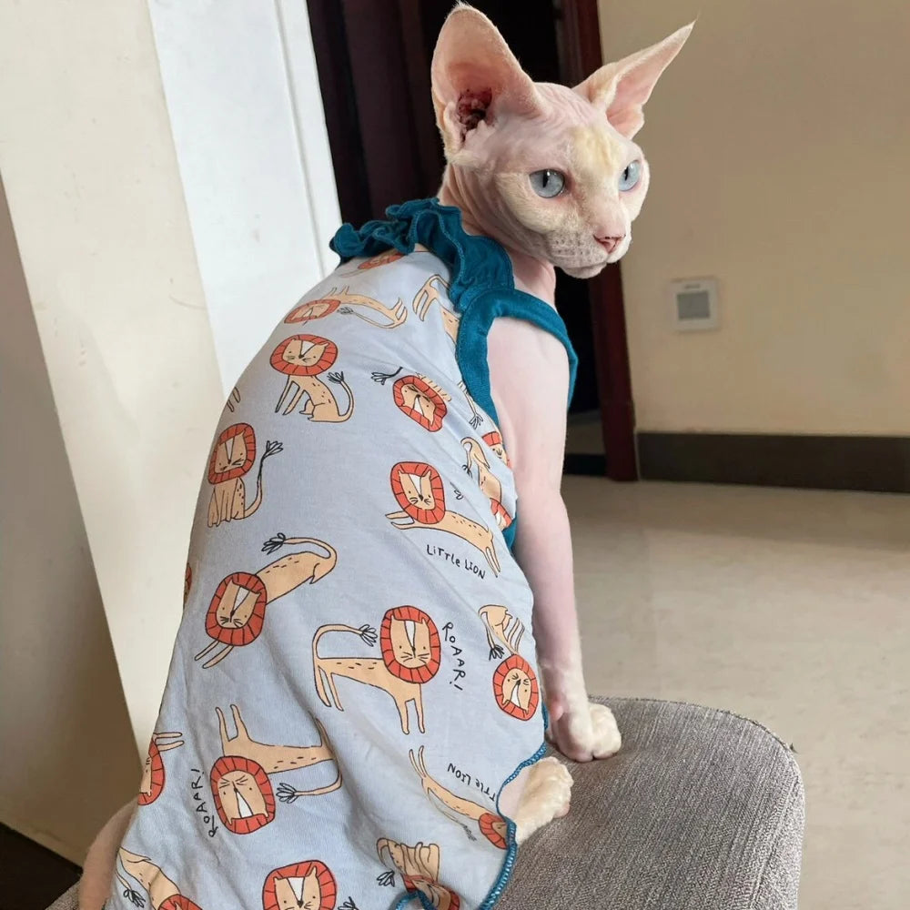 Cute Spring Summer Cotton Dress for Cats | Soft and Stylish Vest