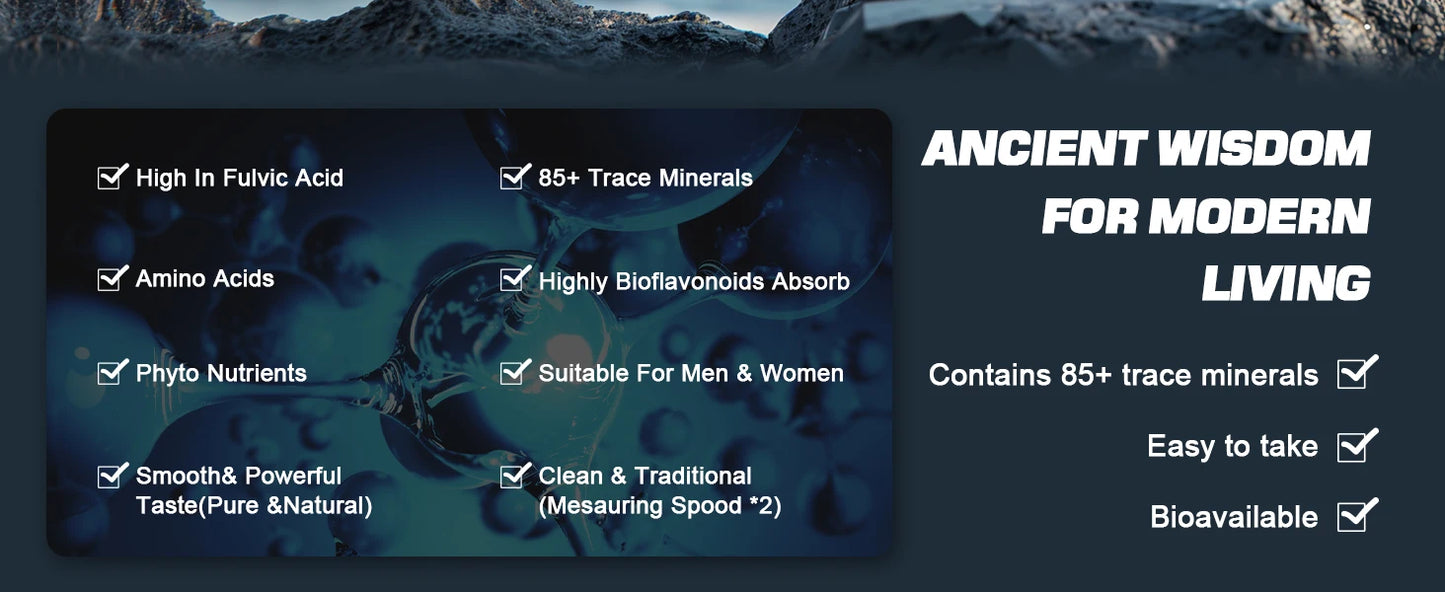 Pure Shilajit with 85+ Trace Minerals | Boost Immune & Metabolic Health