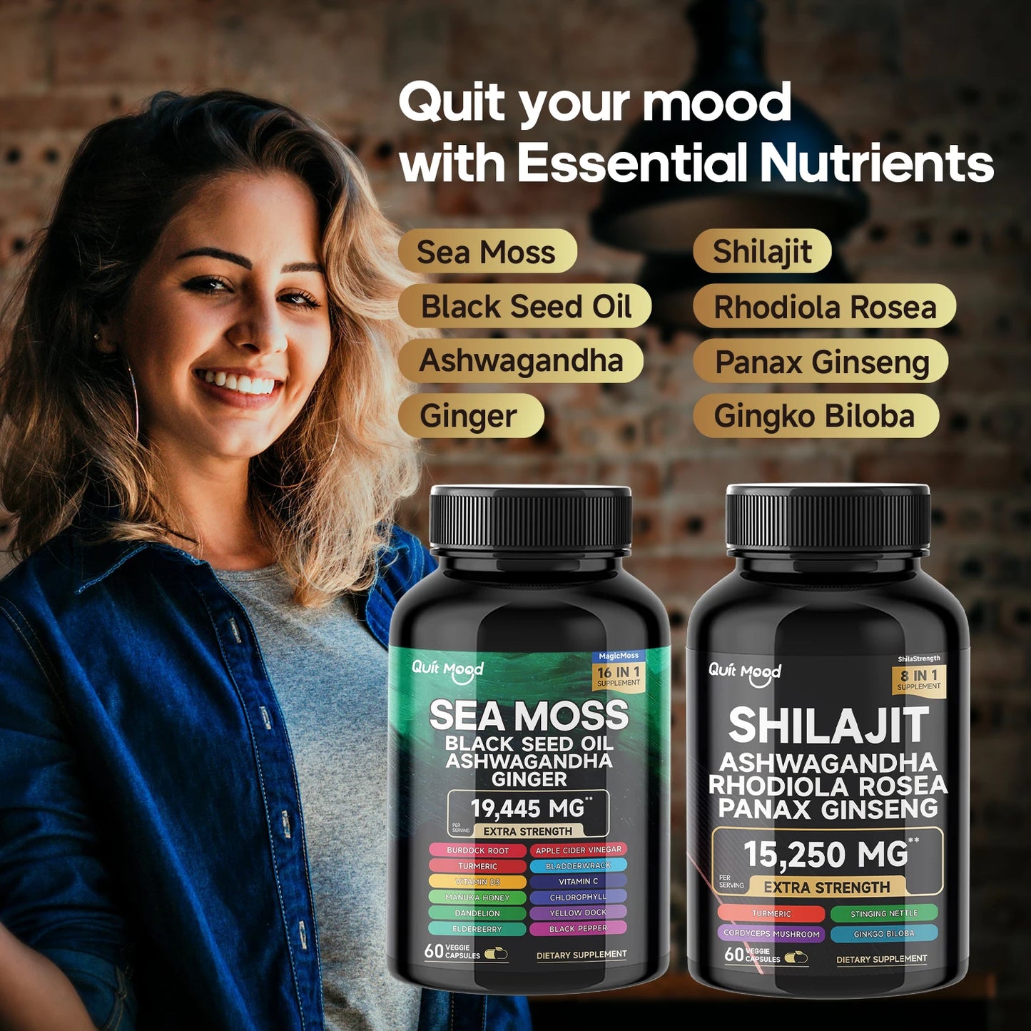 High Potency Sea Moss & Shilajit Vitality Combo | Boost Wellness Naturally