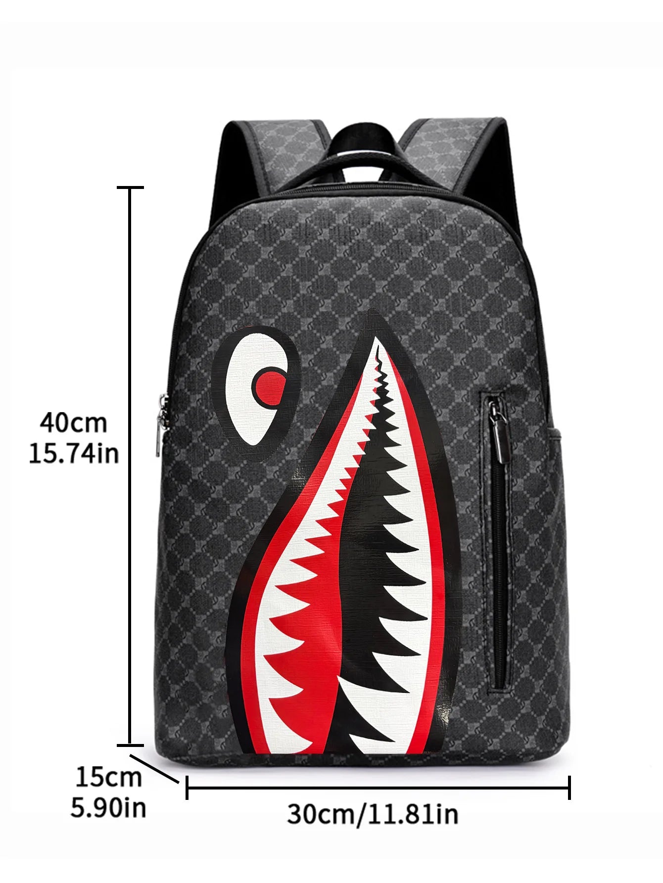 Large Capacity Waterproof Retro Shark Backpack for Outdoor Use