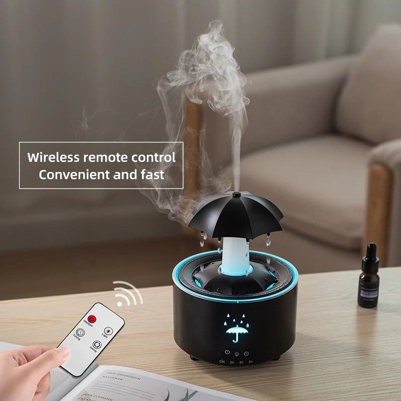 Cloud Rain Humidifier & Aroma Diffuser | Remote Control Night Light