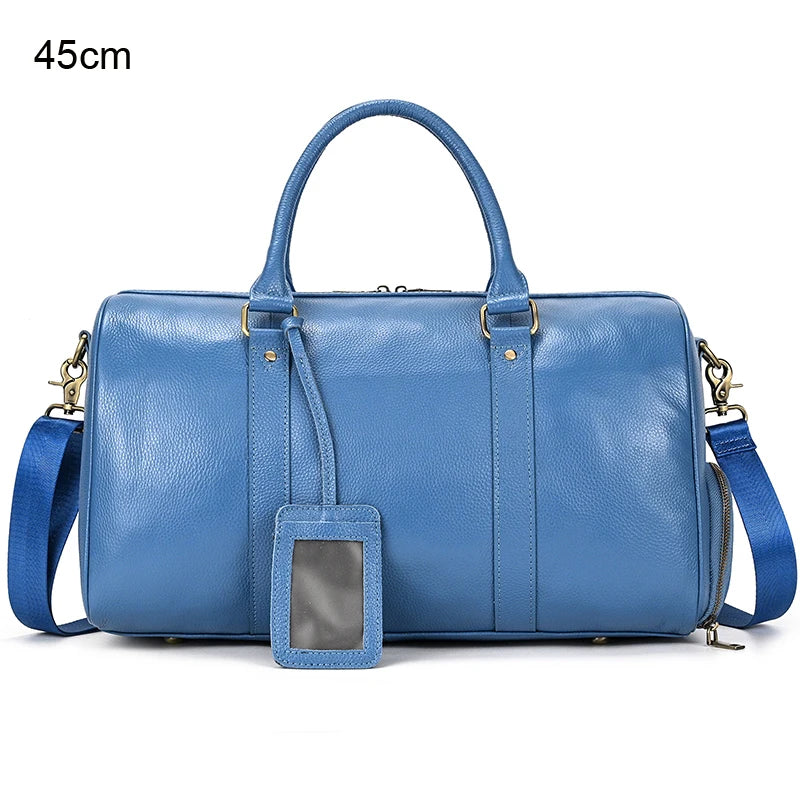 Luxury Genuine Leather Travel Bag for Men & Women | Versatile Duffle