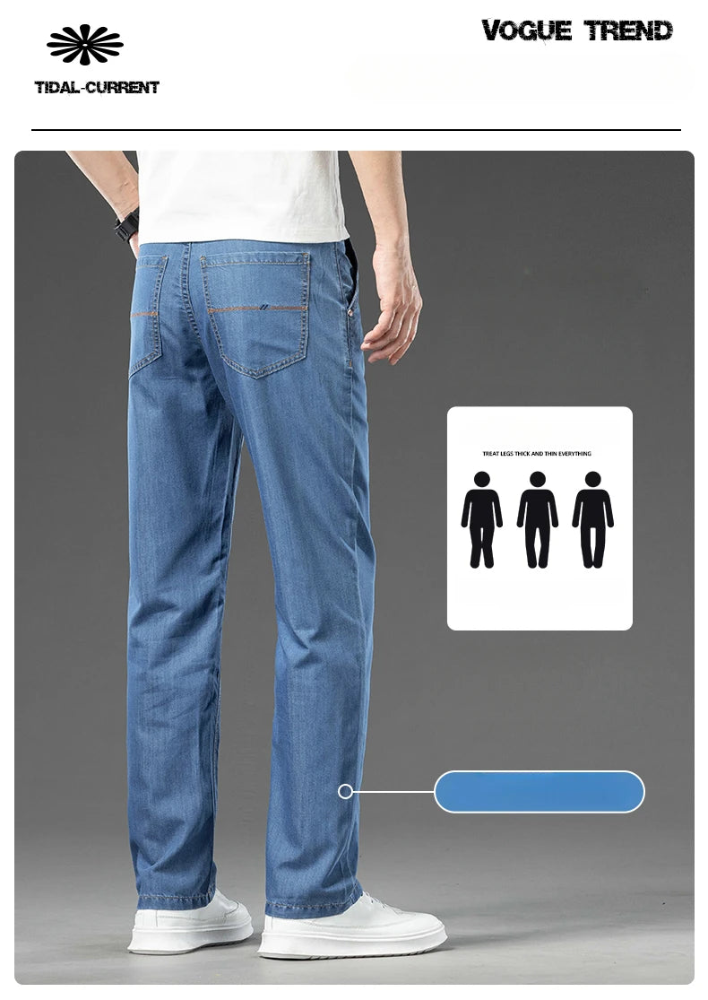 Men's Loose Straight Jeans | Versatile Casual Denim Trousers