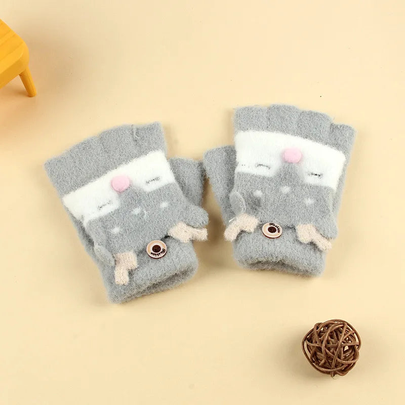 Kids Winter Fleece Gloves | Cozy Plush Mittens for Cold Weather