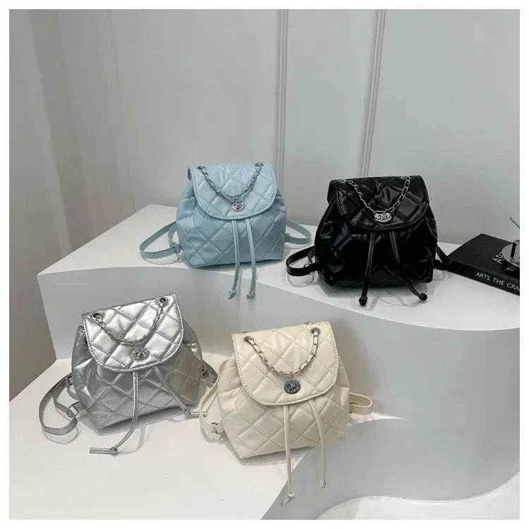 Bolso de hombro informal de verano con diseño de cuadros y gran capacidad