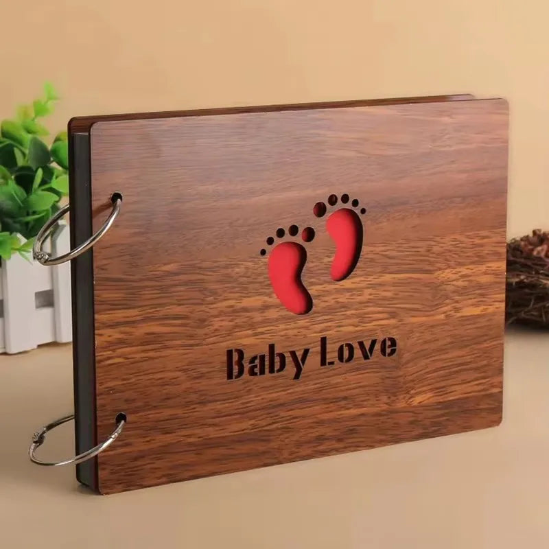 Álbum de Fotos DIY de Madera Vintage | Recuerdos y Almacenamiento para Scrapbook