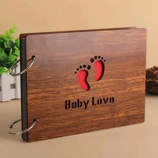 Álbum de Fotos DIY de Madera Vintage | Recuerdos y Almacenamiento para Scrapbook