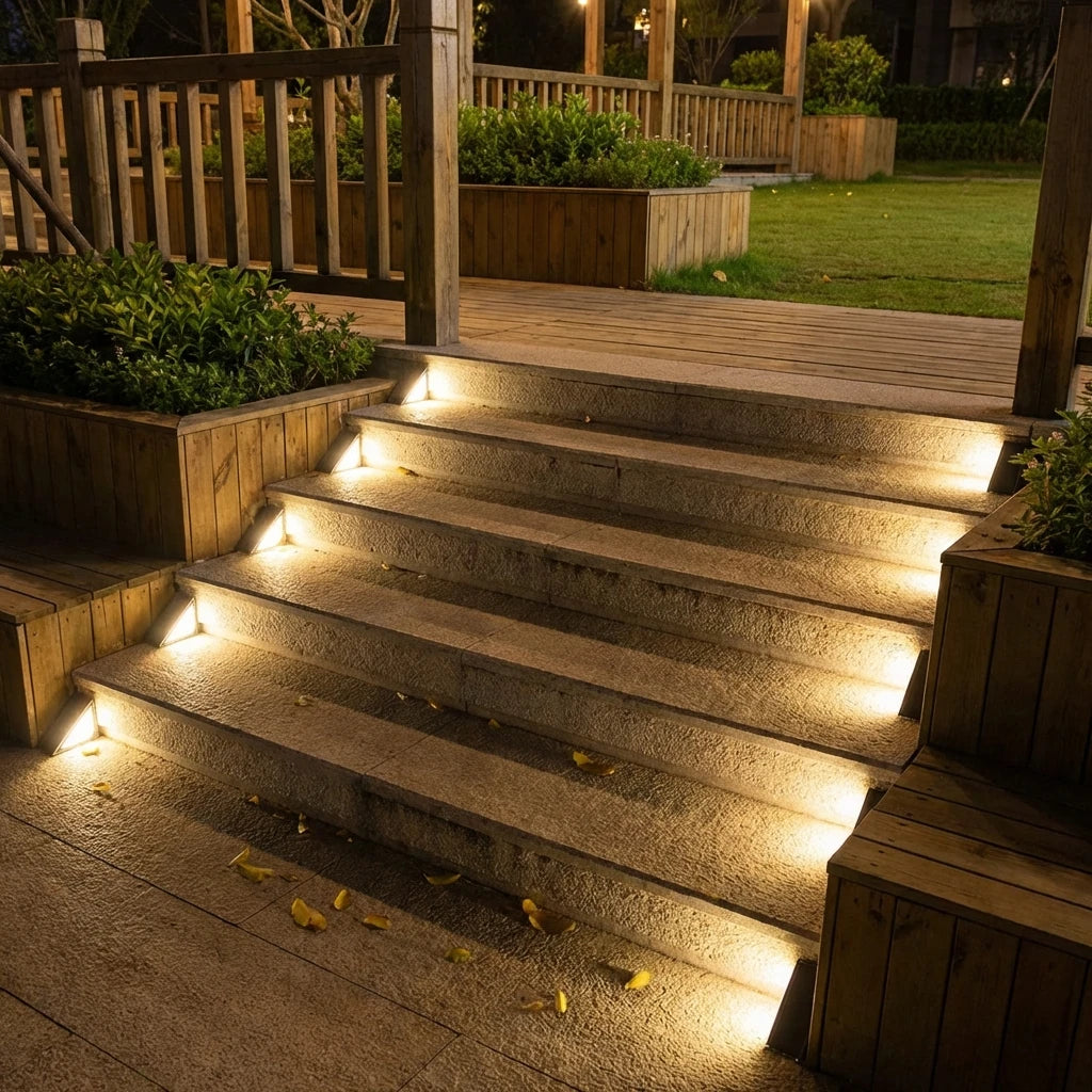 Outdoor Solar Step Lights | Waterproof LED Stair Illumination