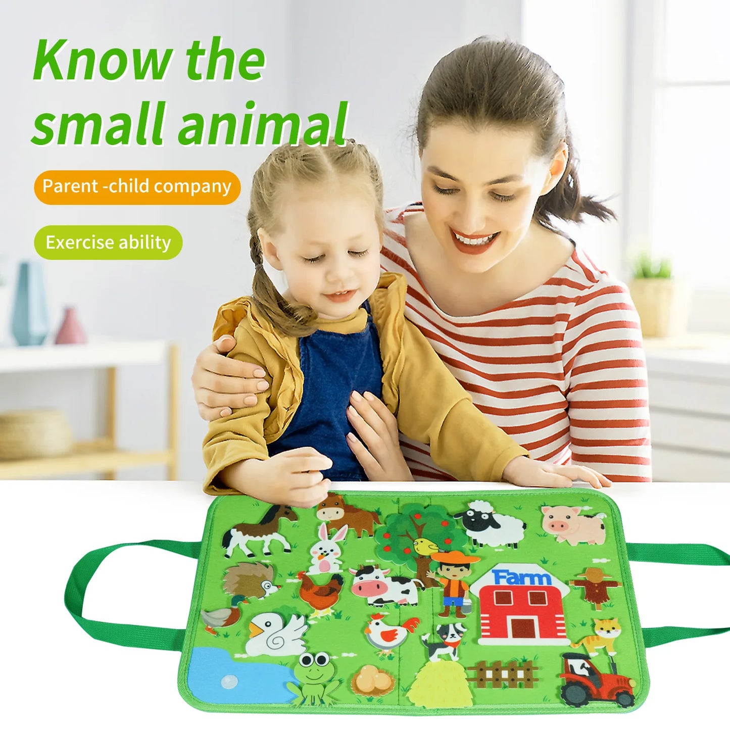 Montessori Animal Busy Board | Engaging Sensory Toy for Kids