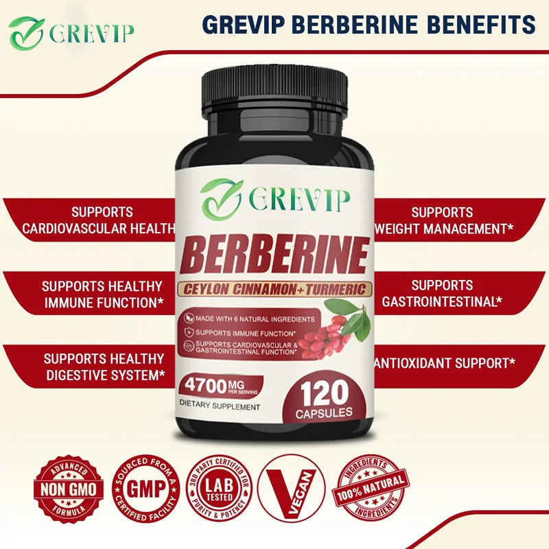 Natural Berberine Capsules for Weight Loss & Heart Health