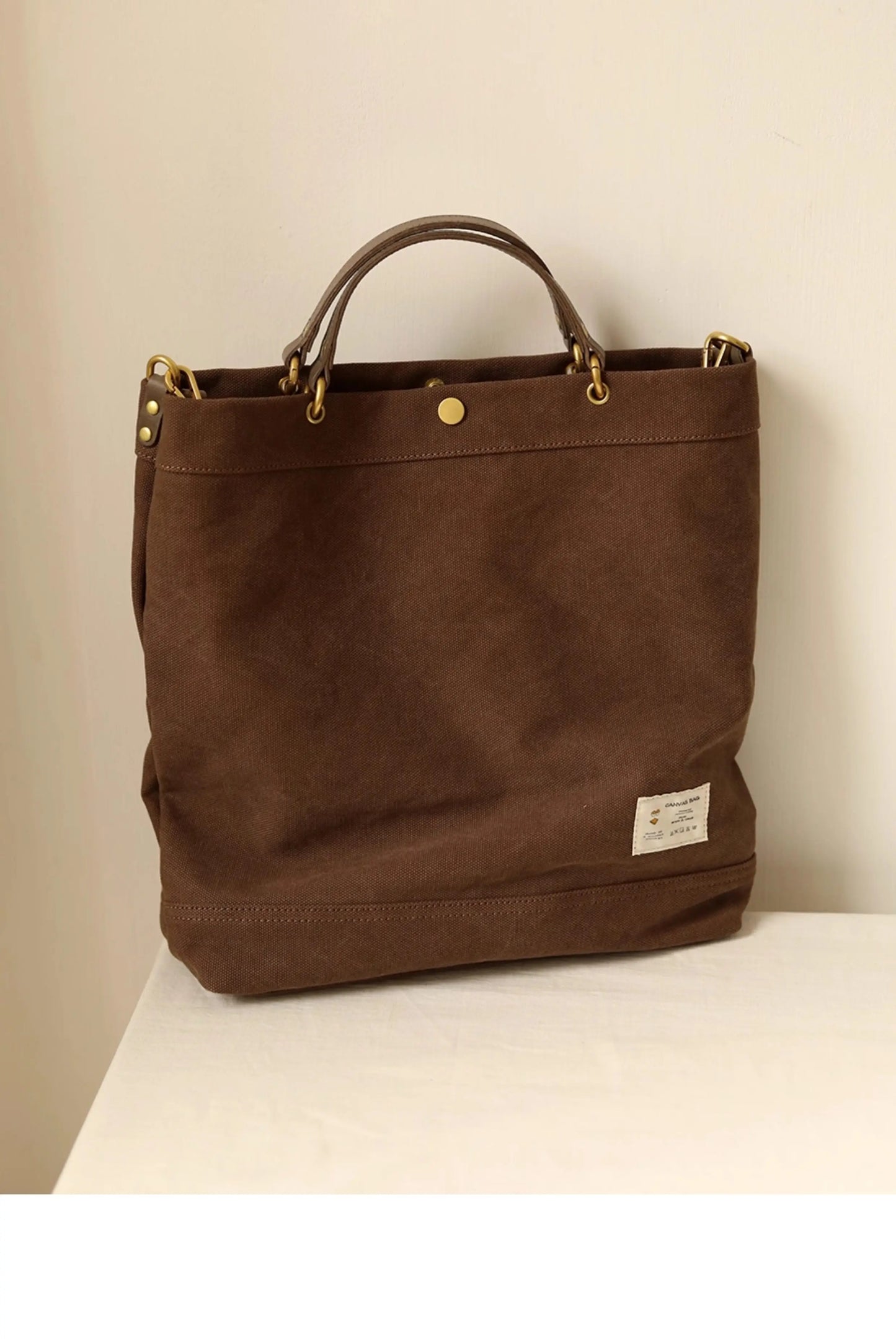 Vintage Canvas Tote Bag | Large Capacity Commuter Handbag