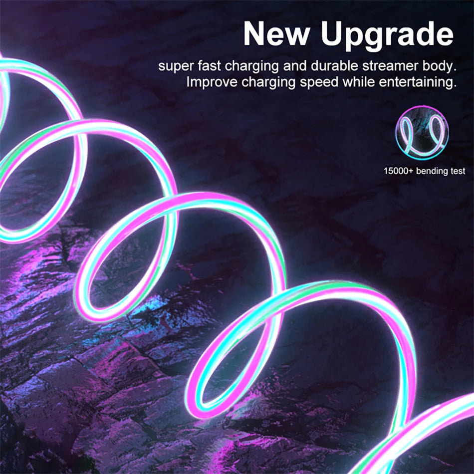 6A Fast Charging Glowing Micro USB & Type C Cable